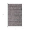 8' X 10' Charcoal And Rust Hand Loomed Area Rug
