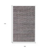 9' X 12' Charcoal And Rust Hand Loomed Area Rug