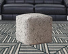 17" Beige Flax Abstract Pouf Cover