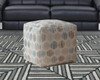 17" Blue Flax Polka Dots Pouf Cover