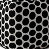 17" Black Cotton Polka Dots Pouf Cover