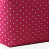 17" Pink And White Cotton Polka Dots Pouf Cover