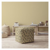 17" Beige Cotton Cactus Pouf Cover