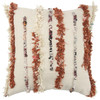 20X20 Natural 100% Wool Striped Zippered Pillow