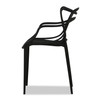 Black Polypropylene Cross Back Dining Chair