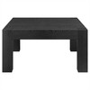 34" Black Manufactured Wood Square Coffee Table