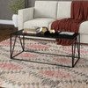 45" Black Steel Rectangular Coffee Table