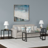 45" Black Glass Rectangular Coffee Table