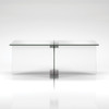 24" Clear Glass Rectangular Coffee Table