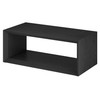 48" Black Manufactured Wood Rectangular Coffee Table With Shelf