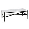 46" Black Faux Marble Rectangular Coffee Table