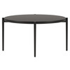 32" Black Steel Round Coffee Table