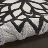 3' X 5' Black And White Floral Power Loom Area Rug