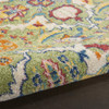 4' X 6' Green Floral Power Loom Area Rug