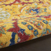 4' X 6' Yellow Floral Power Loom Area Rug