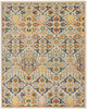 8' X 10' Ivory Floral Power Loom Area Rug