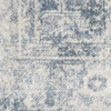 3' X 5' Blue Oriental Power Loom Distressed Washable Area Rug