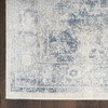 5' X 7' Blue Oriental Power Loom Distressed Washable Area Rug