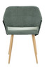 Green Upholstered Velvet Open Back Dining Chair