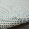 6' Blue Square Geometric Power Loom Area Rug