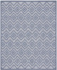 8' X 10' Blue Geometric Flatweave Area Rug