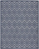 8' X 10' Navy Blue Geometric Flatweave Area Rug