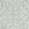 4' X 6' Aqua Floral Power Loom Area Rug