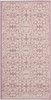 2' X 4' Pink Floral Power Loom Area Rug