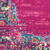 9' X 12' Fuchsia Floral Power Loom Area Rug