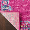 9' X 12' Fuchsia Floral Power Loom Area Rug