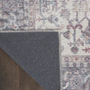 9' X 12' Gray Floral Power Loom Distressed Area Rug
