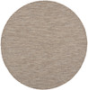 6' Beige Round Power Loom Area Rug