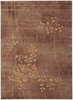 8' X 11' Brown Floral Power Loom Area Rug