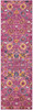 10' Pink Floral Power Loom Runner Rug