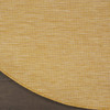 6' Yellow Round Power Loom Area Rug