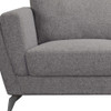 Gray Cotton Blend Stationary L Shaped Two Piece Sofa And Chaise