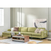 Modular L-shaped Sectional Sofa with Reversible Ottoman and 2 USB Ports-Green