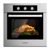 24 Inch Single Wall Oven 2.47Cu.ft with 5 Cooking Modes-Silver
