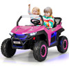 12V 2-Seater Kids Ride on UTV with Slow Start Function Music-Pink