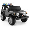 12V 2-Seat Licensed Kids Ride On Toyota FJ40 Car with 2.4G Remote Control-Black