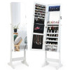 Free Standing Full Length Jewelry Armoire with Lights-White