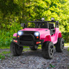 12V Kids Ride On Truck with Remote Control and Headlights-Pink