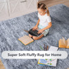 5 x 7 Feet Modern Rectangular Soft Shag Area Rug for Living Room Bedroom-Gray