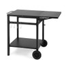 Movable Outdoor Grill Cart with Folding Tabletop and Hooks-Black