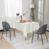 Set of 2 Upholstered Velvet Dining Chair with Metal Base for Living Room-Gray