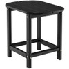 18 Inch Weather Resistant Side Table for Garden Yard Patio-Black