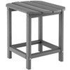 18 Inch Weather Resistant Side Table for Garden Yard Patio-Gray