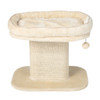 Modern Cat Tree Tower with Large Plush Perch and Sisal Scratching Plate-Beige
