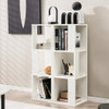 3-Tier 6 Cube Freestanding Bookcase with Anti-toppling Device-White