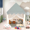 Kids Large Play Castle Fairy Tent with Mat-Beige